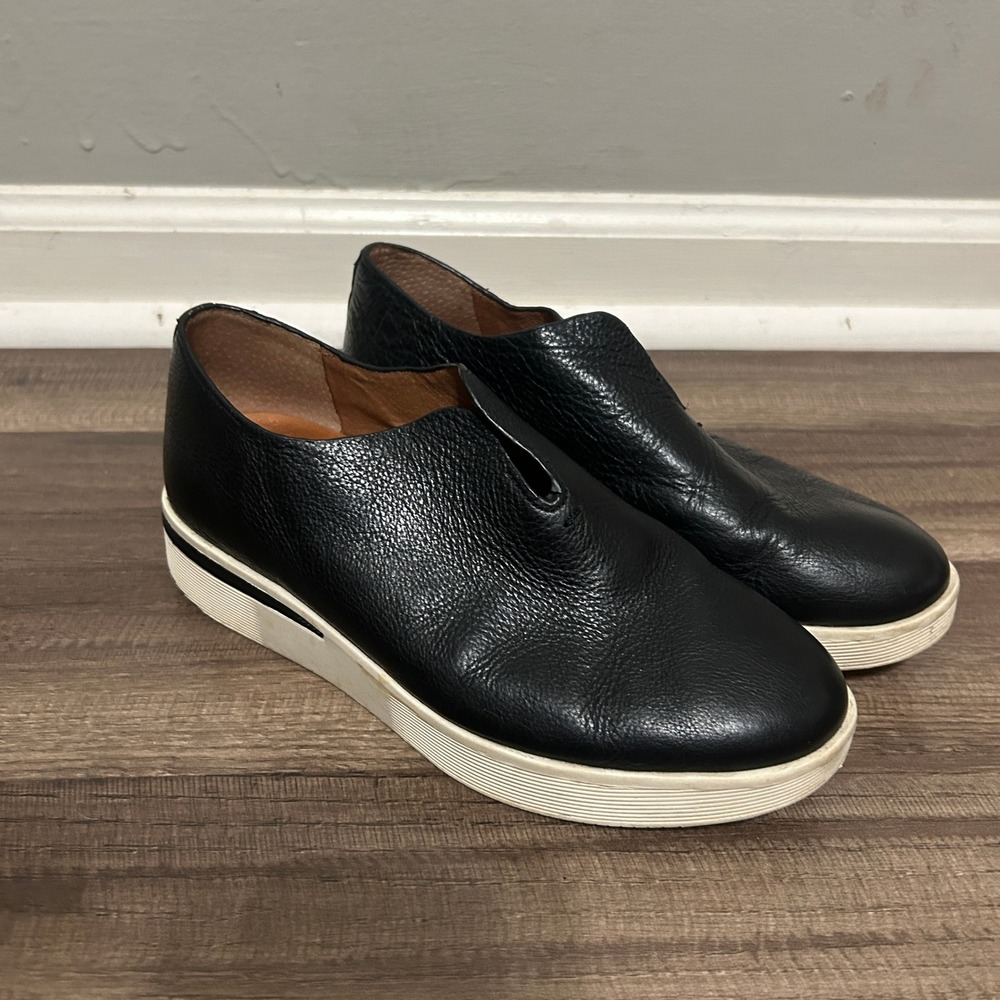 Gentle Souls Leather Platform Shoes Women 6 Black Kenneth Cole Halden Slip On